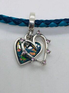 👍👍Pandora Friendship Opalescent Double Dangle Charm